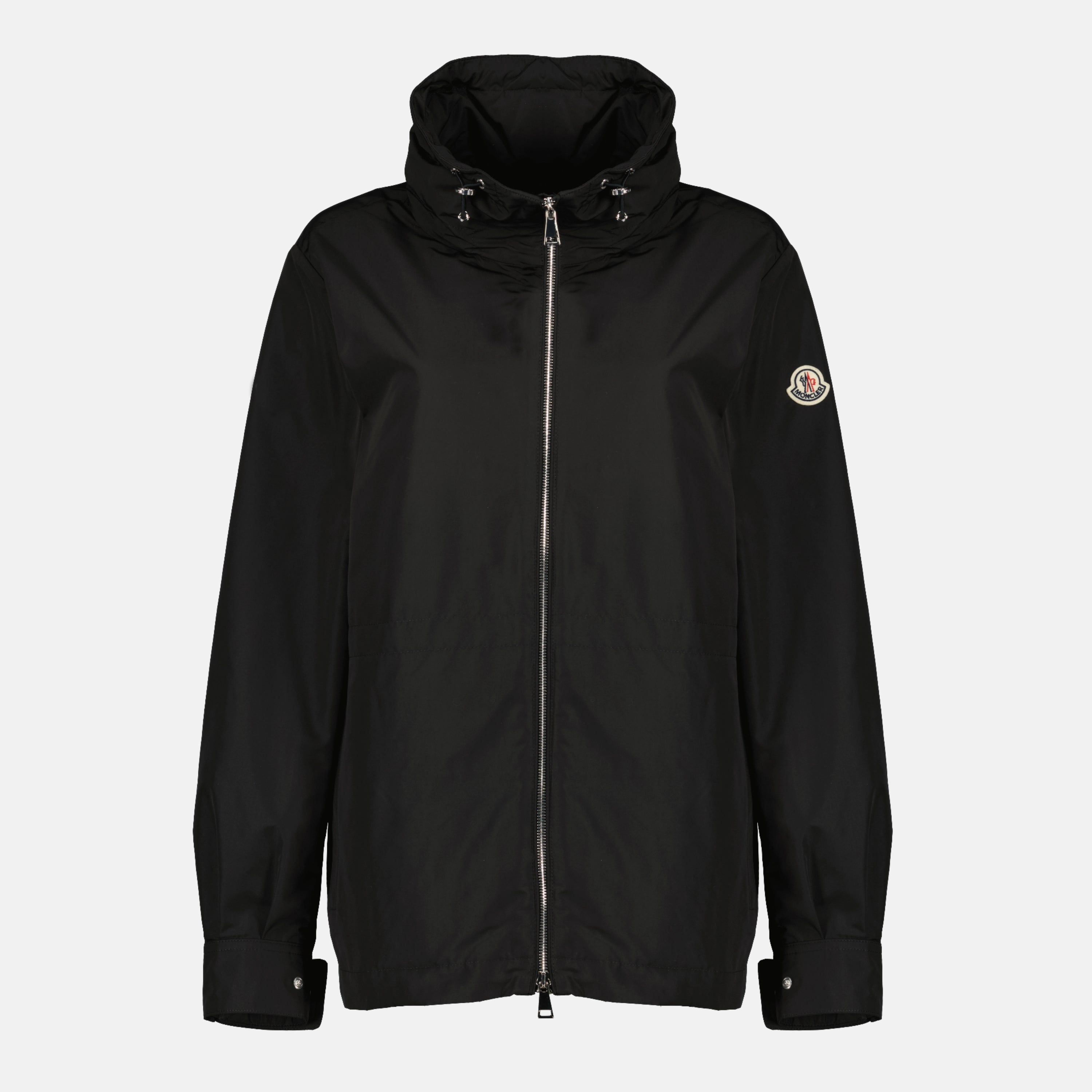 Image of the short Enette black parka from the Moncler brand for Women - Spring-Summer 2026 - Front View