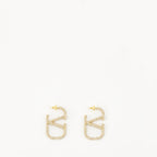 Bijoux Pendientes VLogo de metal y cristal Swarovski® Valentino Garavani Doré Femme
