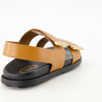 Scarpe aperte Sandali con Doppi Cinghietti Tod's Marrone Femme