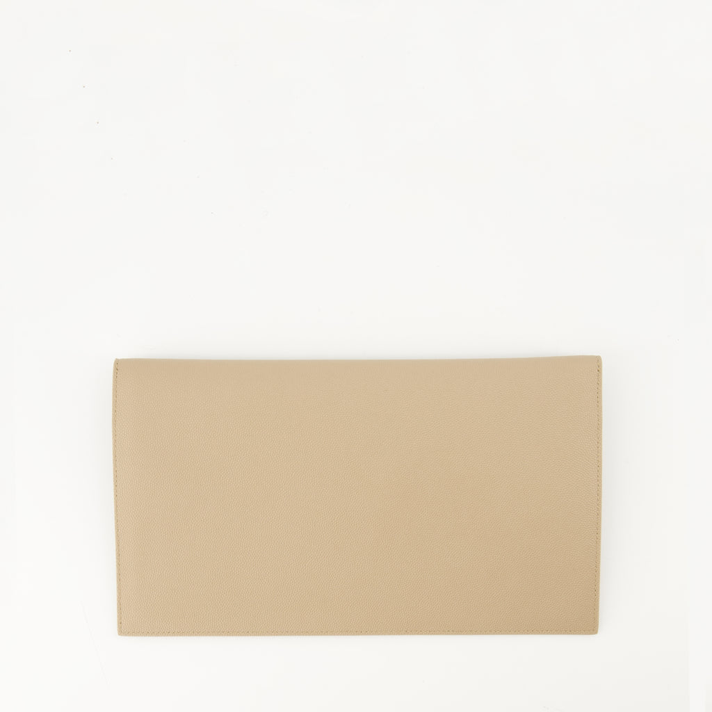 Pochettes Clutch Uptown Saint Laurent Beige Femme