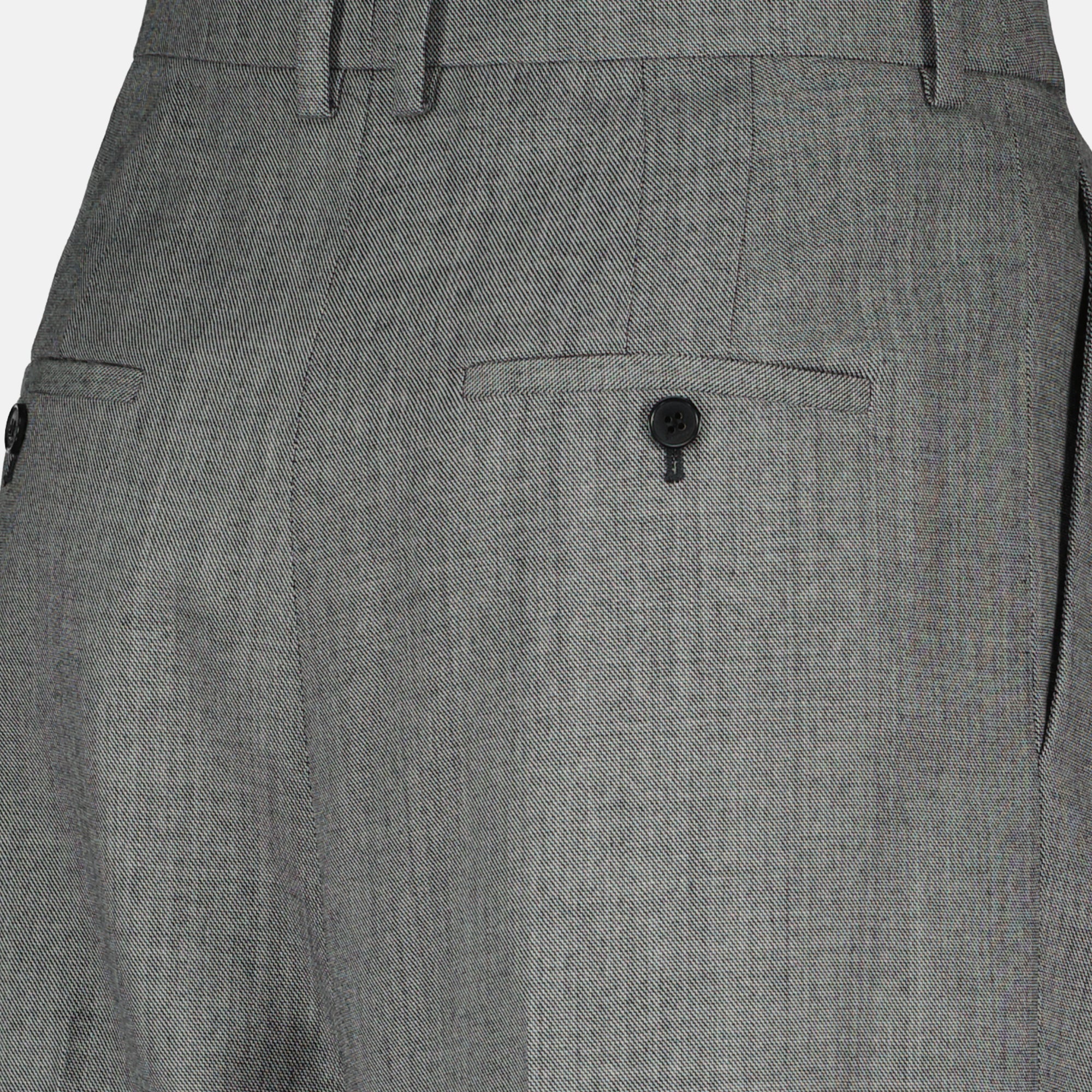 Pantalons Pantalon en laine Saint Laurent Gris Femme