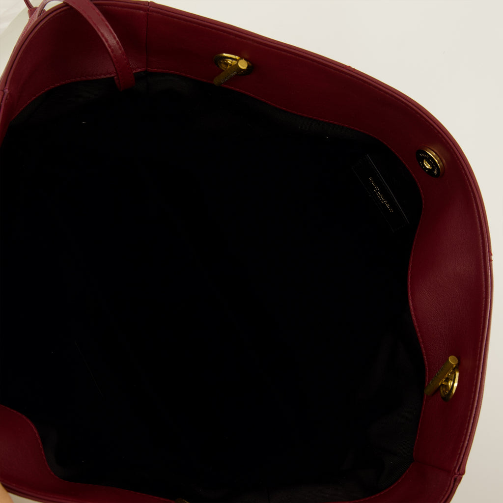 Sacs à main et épaule Bolsa de Compras Jamie em Couro Bordeaux Saint Laurent Bordeaux Femme