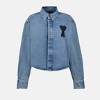 셔츠 Veste en jean Ami de coeur Ami PARIS 파란색 Femme