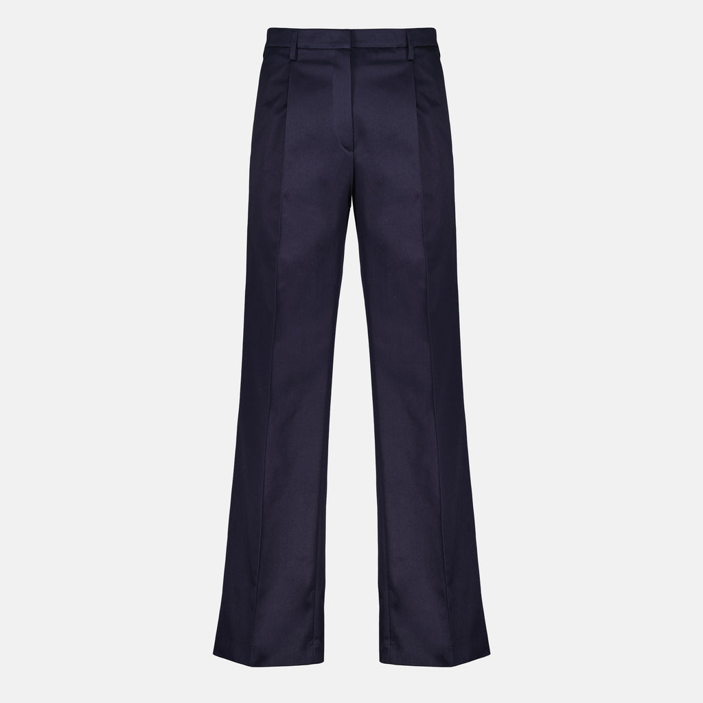 Pantalons Pantaloni Chino Blu Marino Prada Bleu foncé Femme