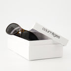 Lunettes Lunettes de soleil Hybrid Courrèges Marron Femme