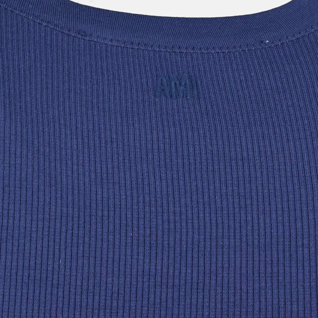 Image de l'article Débardeur Ami de coeur bleu marine de la marque Ami PARIS pour Femme - Saison Printemps-Été 2026 - Vue détaillée_2