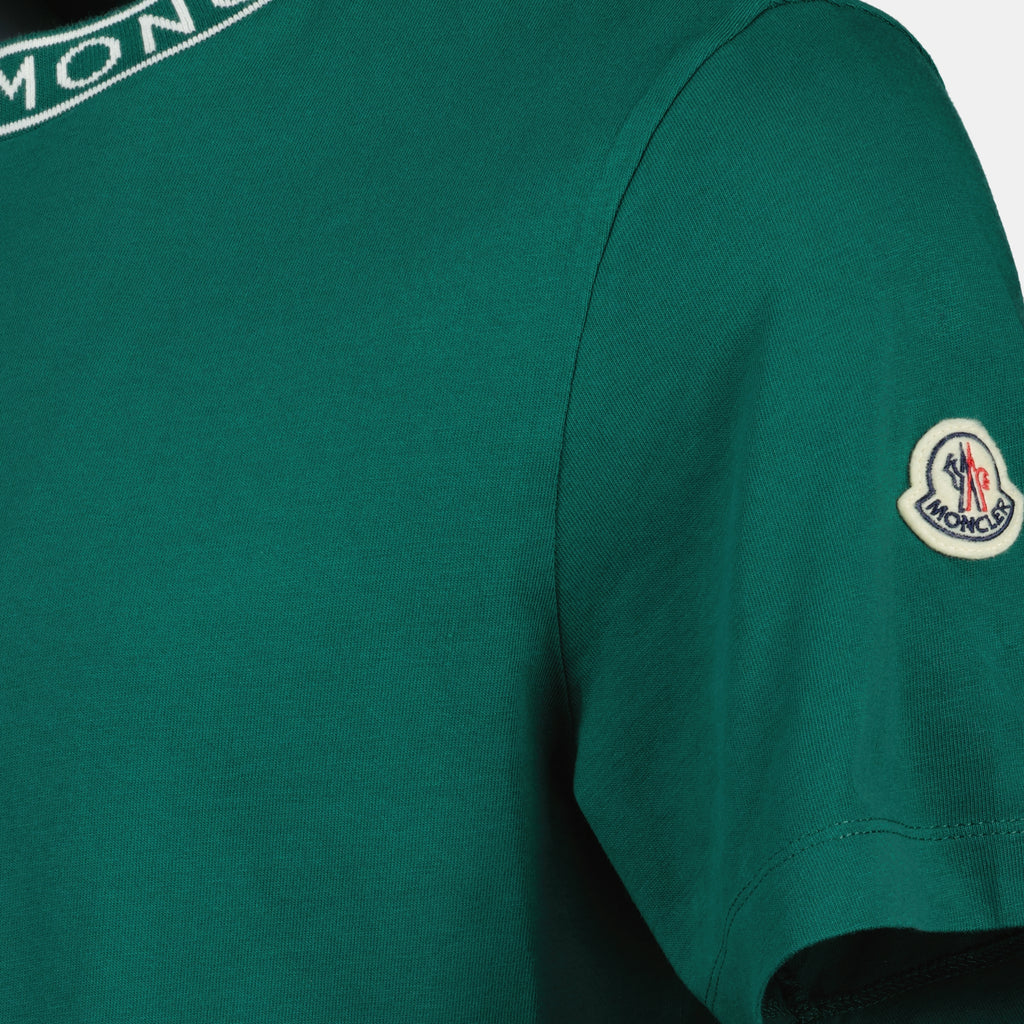 T-shirts T-shirt à finitions logo Moncler Vert Homme