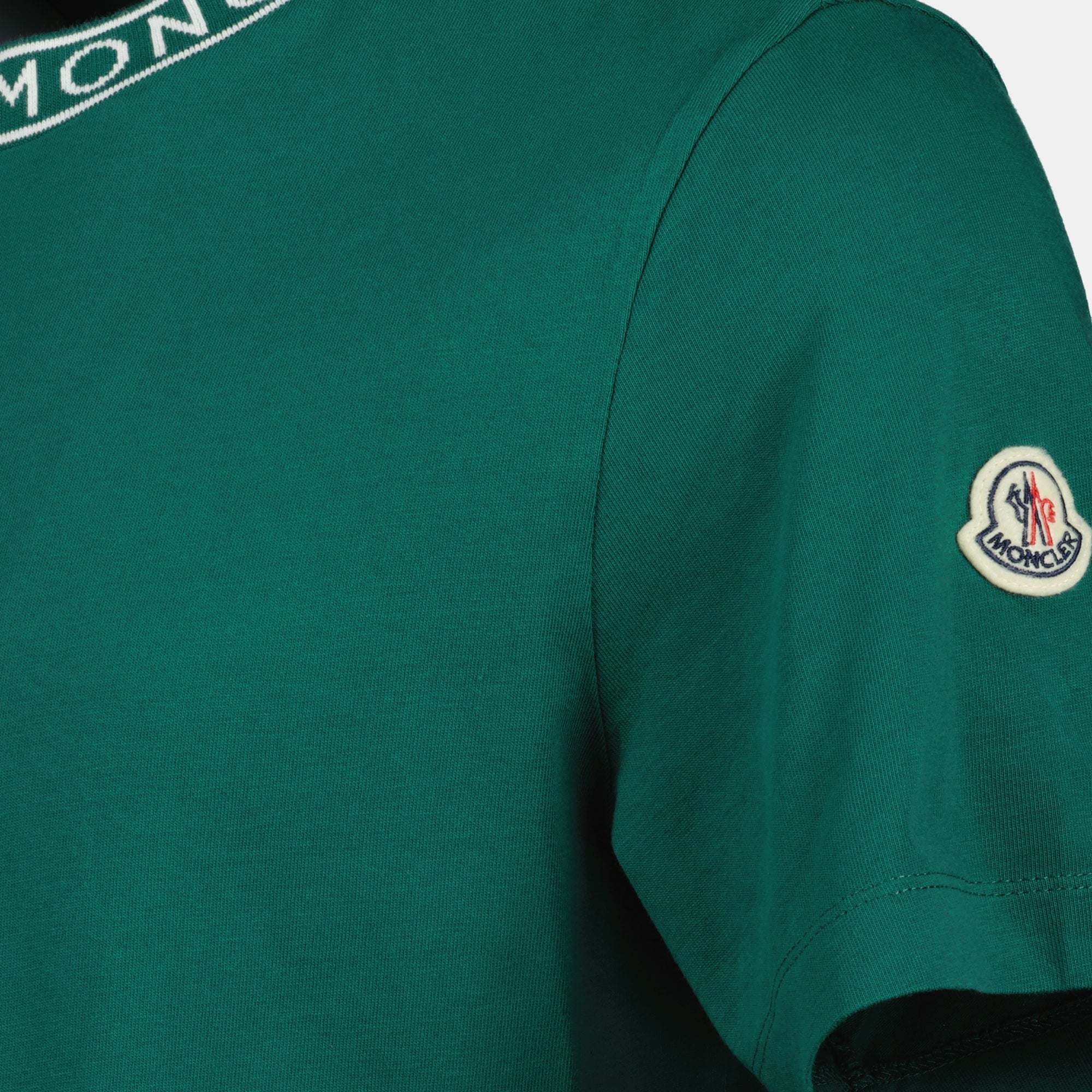 T-shirts T-shirt à finitions logo Moncler Vert Homme
