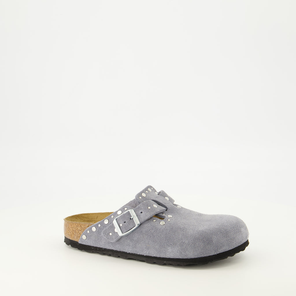 Chaussures ouvertes グレーのボストンリベットミュール Birkenstock Gris Femme