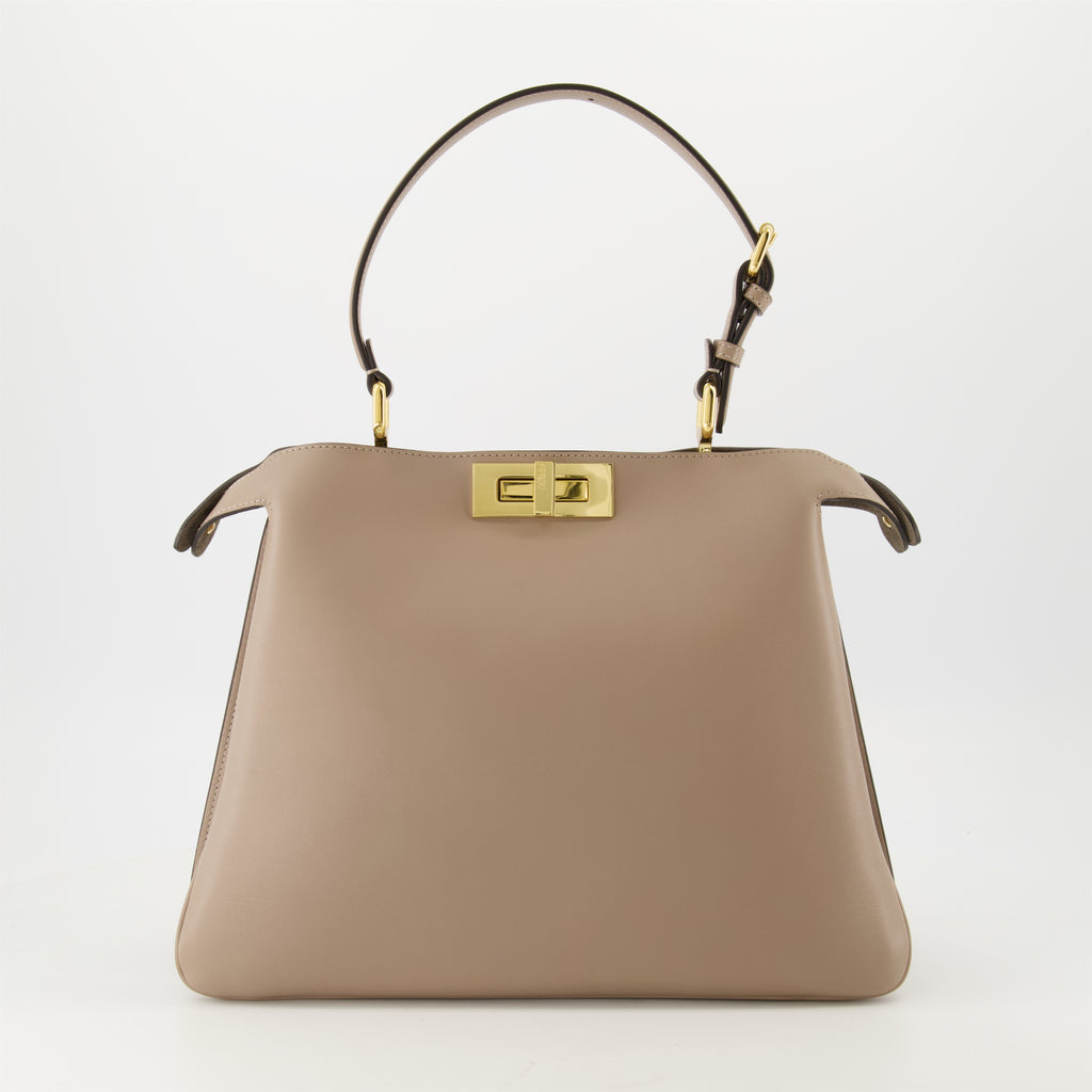 Bolsos de mano y al hombro Bolso Peekaboo Soft Medium Fendi Beige Femme