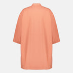 Image de l'article Manteau en coton piqué rose orangé de la marque Prada pour Femme - Saison Printemps-Été 2026 - Vue de Dos