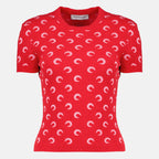 T-shirts Moon boucle top rosso Marine Serre Rouge Femme