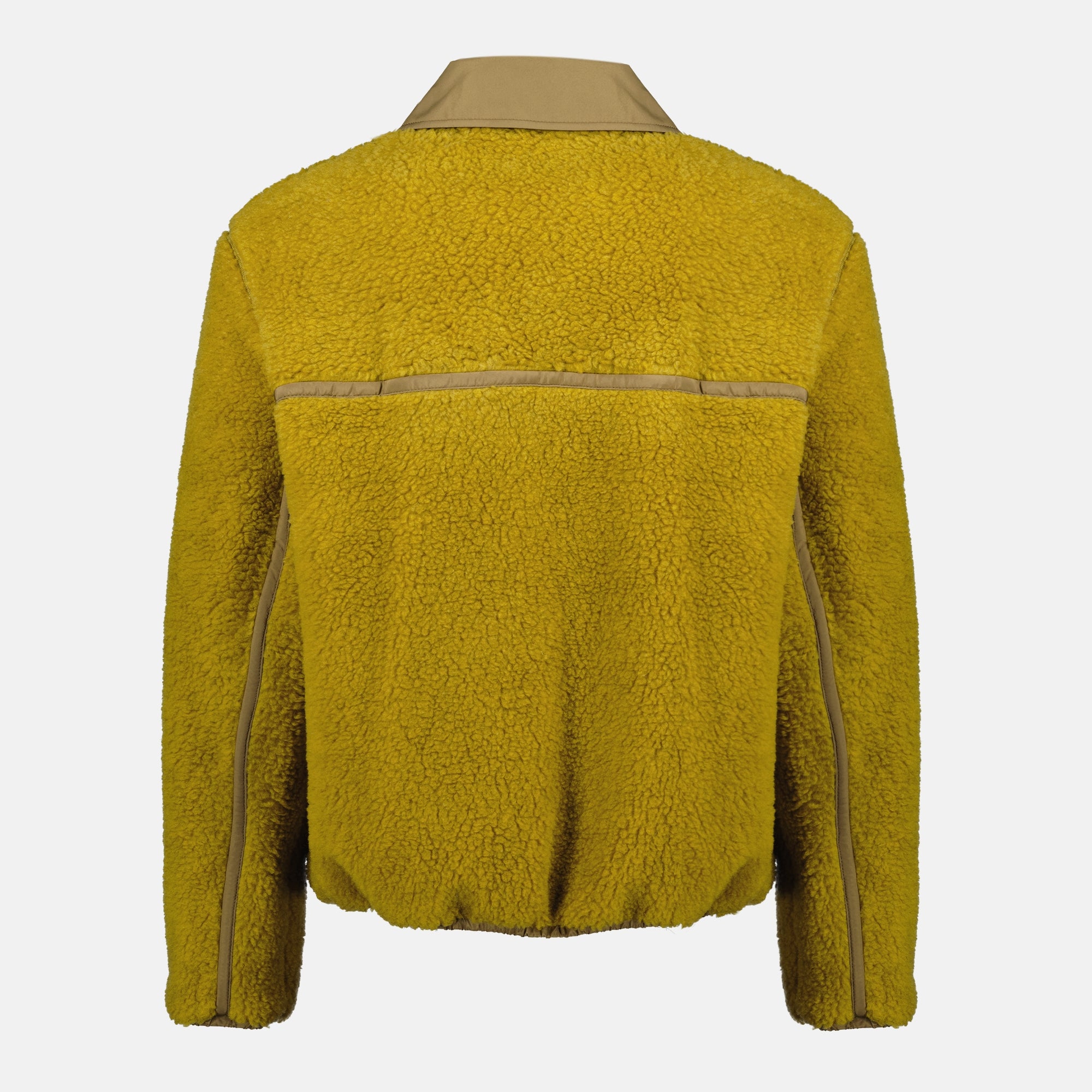 Image de l'article Veste polaire en laine kaki de la marque Ami PARIS pour Homme - Saison Automne-Hiver 2025 - Vue de Dos