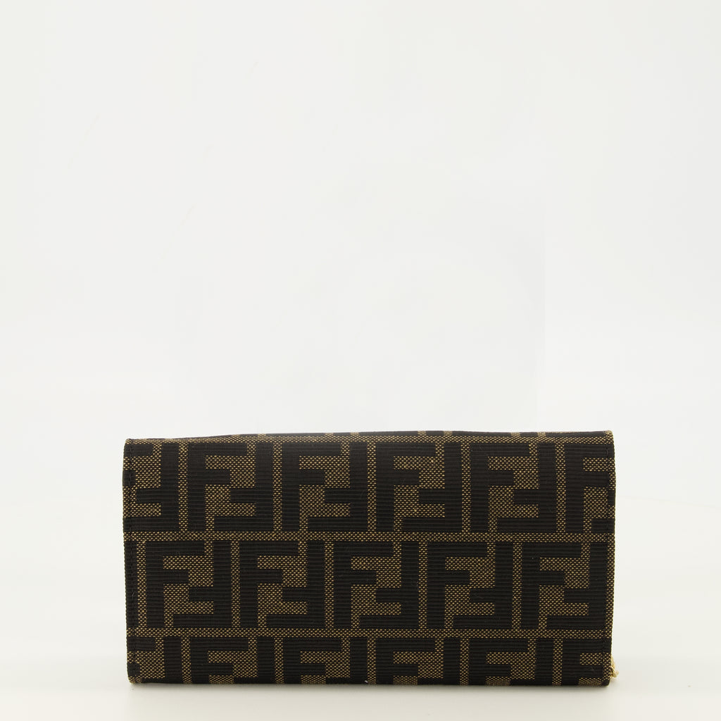 Petite maroquinerie FF Chain Wallet Fendi Marron Femme