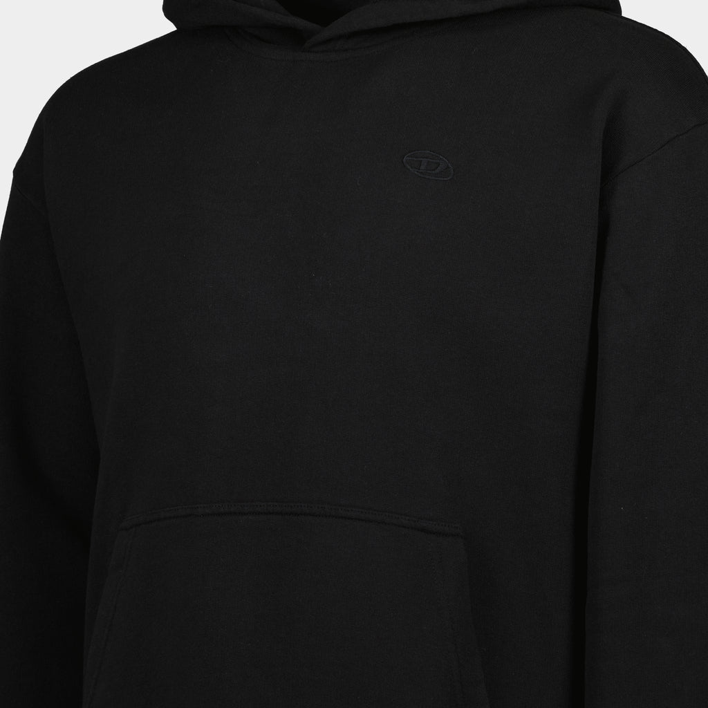Felpe Hoodie S-Macs-Megoval Diesel Nero Uomo