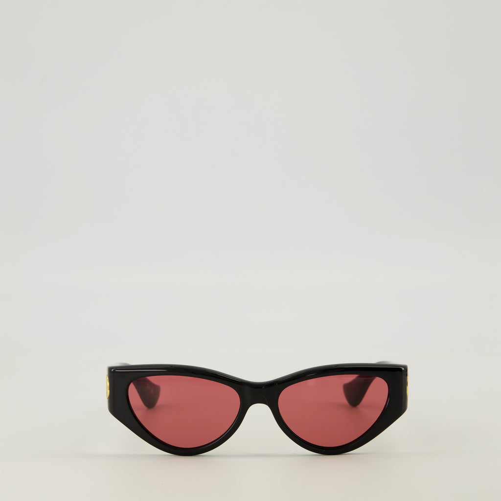 Lunettes Black Cat-Eye Sunglasses in Acetate Valentino Garavani Noir Femme