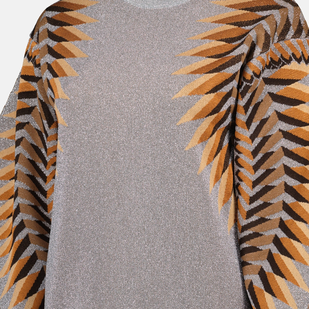 Malhas Sweater em Lurex Rabanne Prata Mulheres