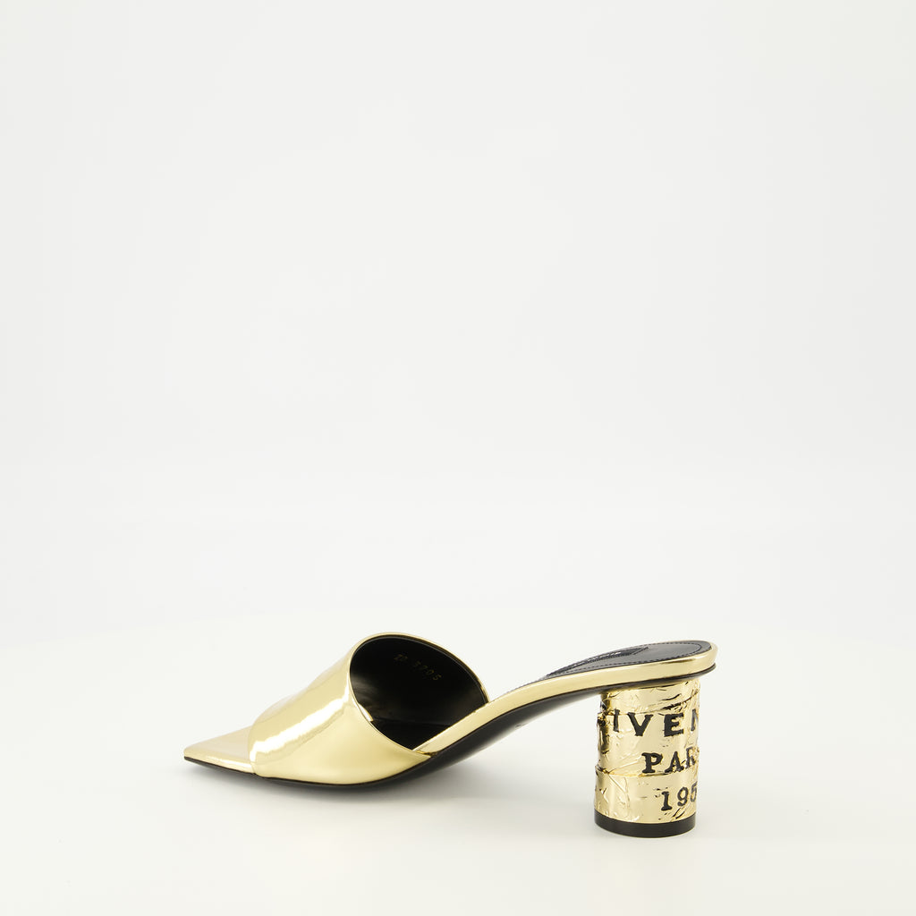 Image de l'article Sandales à talons Tape effet miroir de la marque Givenchy pour Femme - Saison Printemps-Été 2026 - Vue trois quarts arrière droite