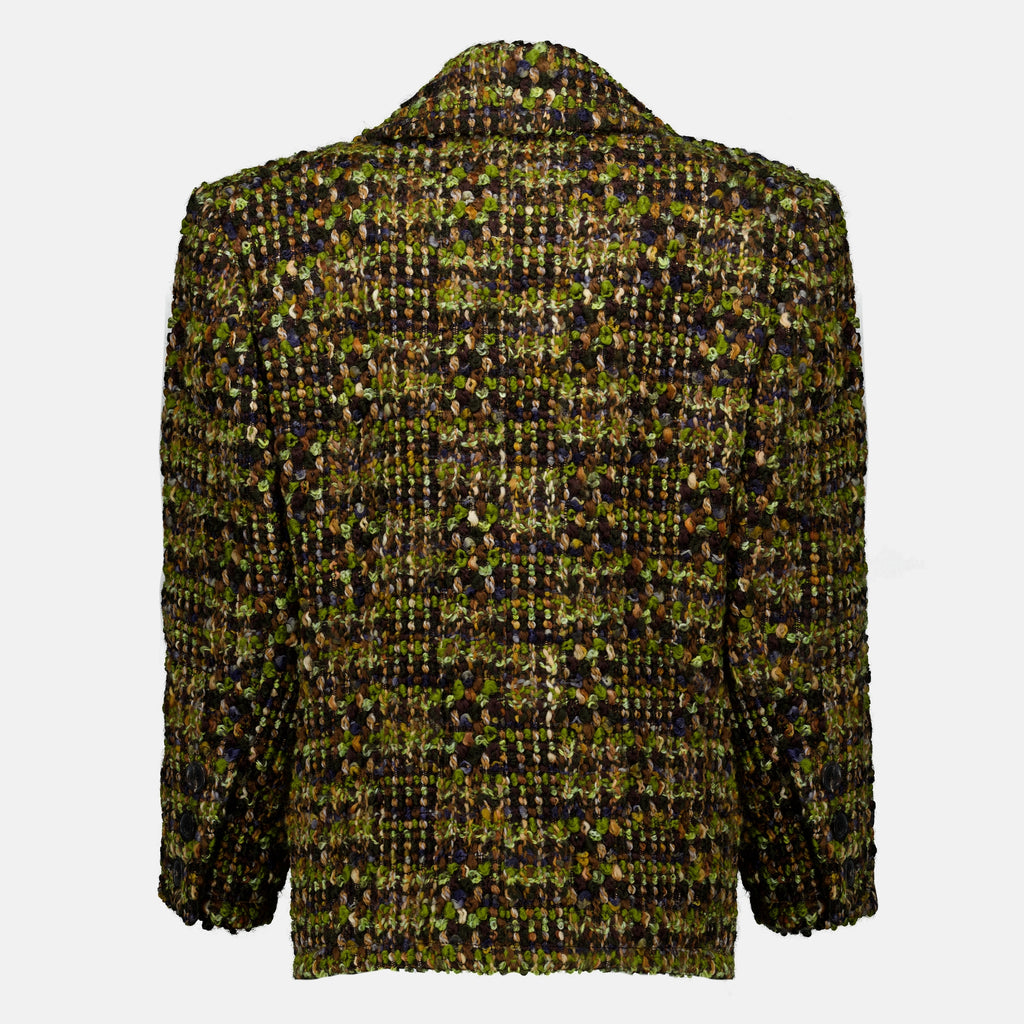 Manteaux Giacca in Tweed Khaki Saint Laurent Kaki Femme