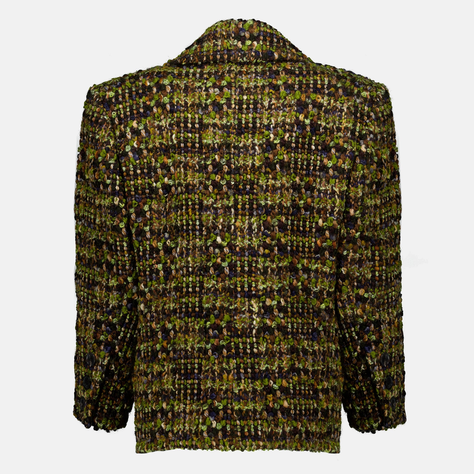Manteaux Giacca in Tweed Khaki Saint Laurent Kaki Femme