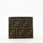 Pequeños artículos de cuero Billetera FF Fendi Marrón Homme