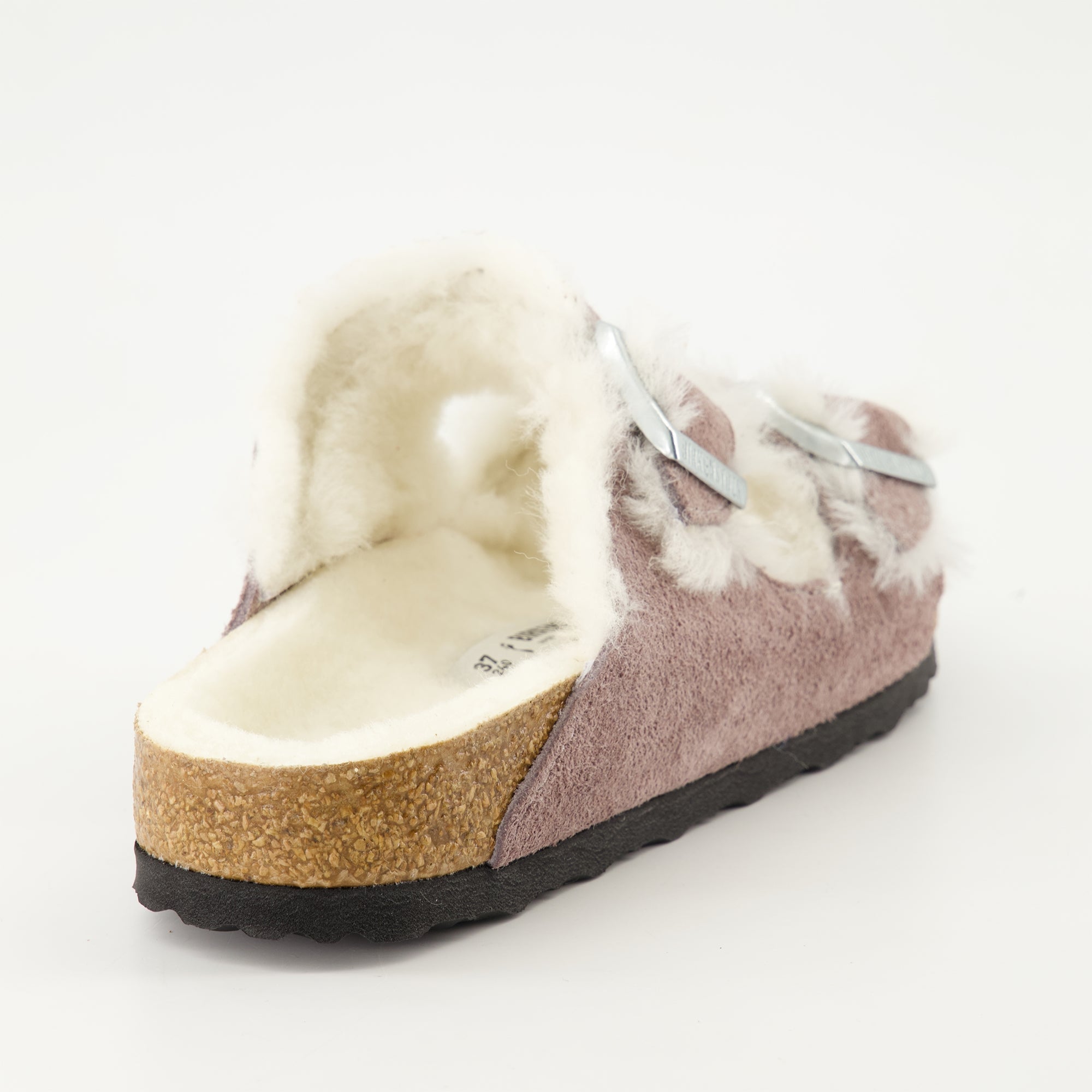 Sapatos abertos Chinelos de Pêlo Arizona Birkenstock Roxo Femme