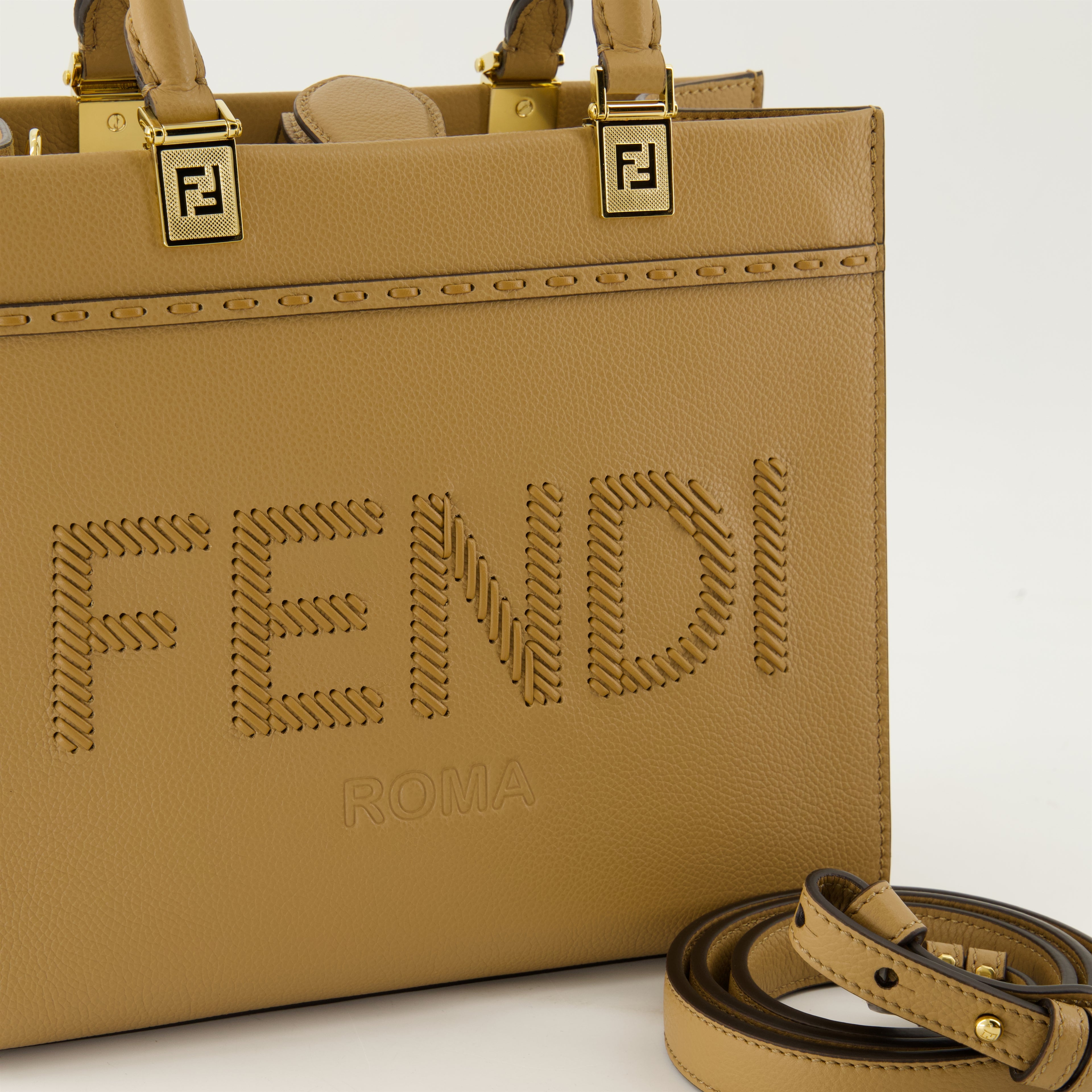 Borse tote Borsa Tote Sunshine Fendi Beige Femme