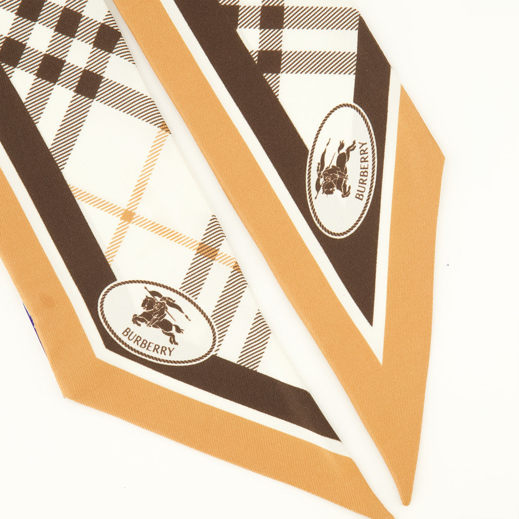Écharpes, foulards et gants Bufanda de Seda Check Knight Burberry Beige Unisexe
