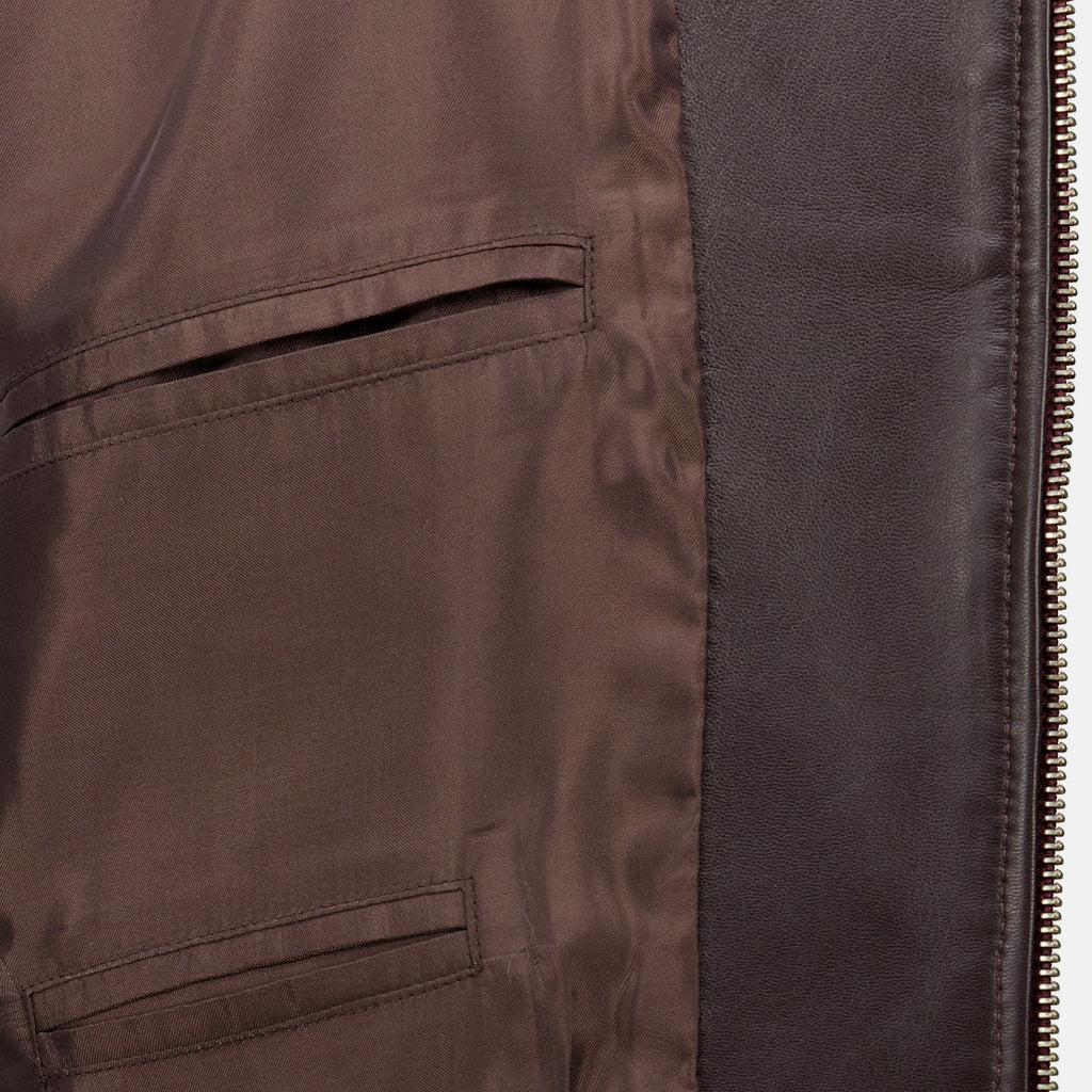 Manteaux Blouson en cuir bordeaux Ami PARIS Bordeaux Femme