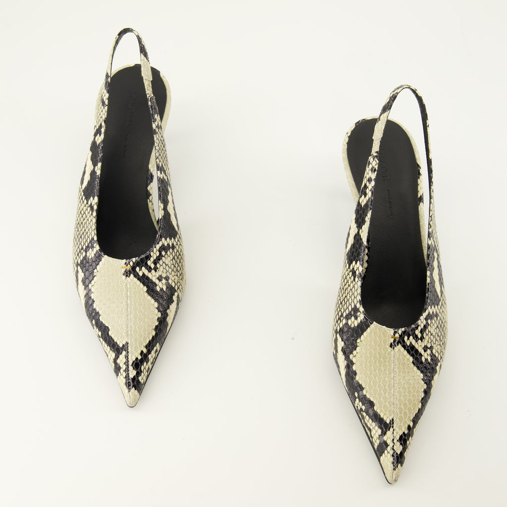 Escarpins Bella Low Python Haut Effekt Pumps Khaite Gris Femme