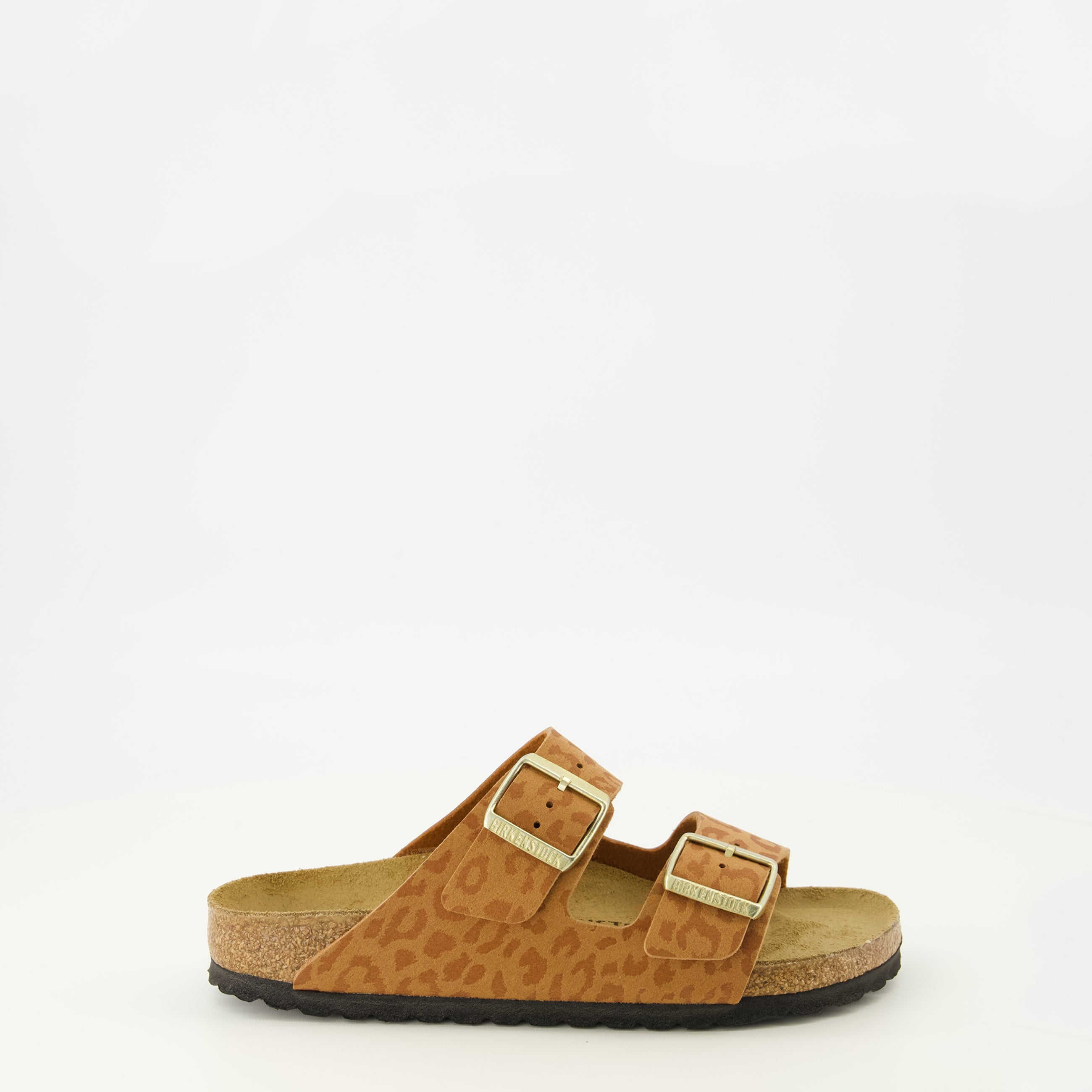 Image de l'article Sandales Arizona motif léopard marron de la marque Birkenstock pour Femme - Saison Printemps-Été 2026 - Vue latérale droite