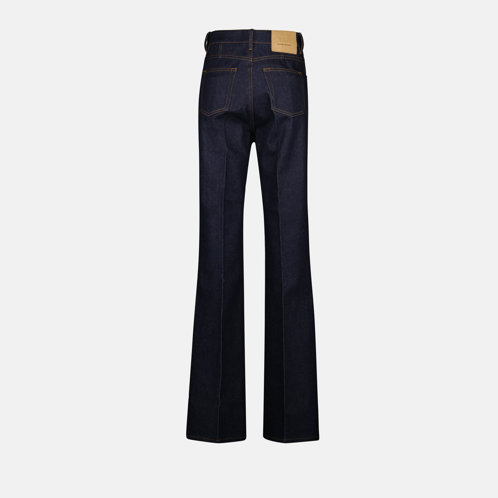 Pantalons Jean flare brut Ami PARIS Bleu Femme