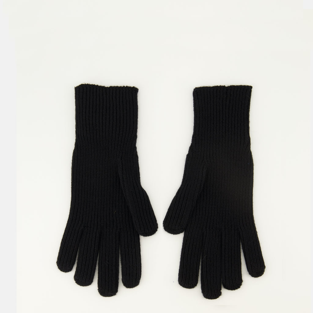 Image de l'article Gants en laine noir de la marque Moncler pour Homme - Saison Automne-Hiver 2025 - Vue de Dos