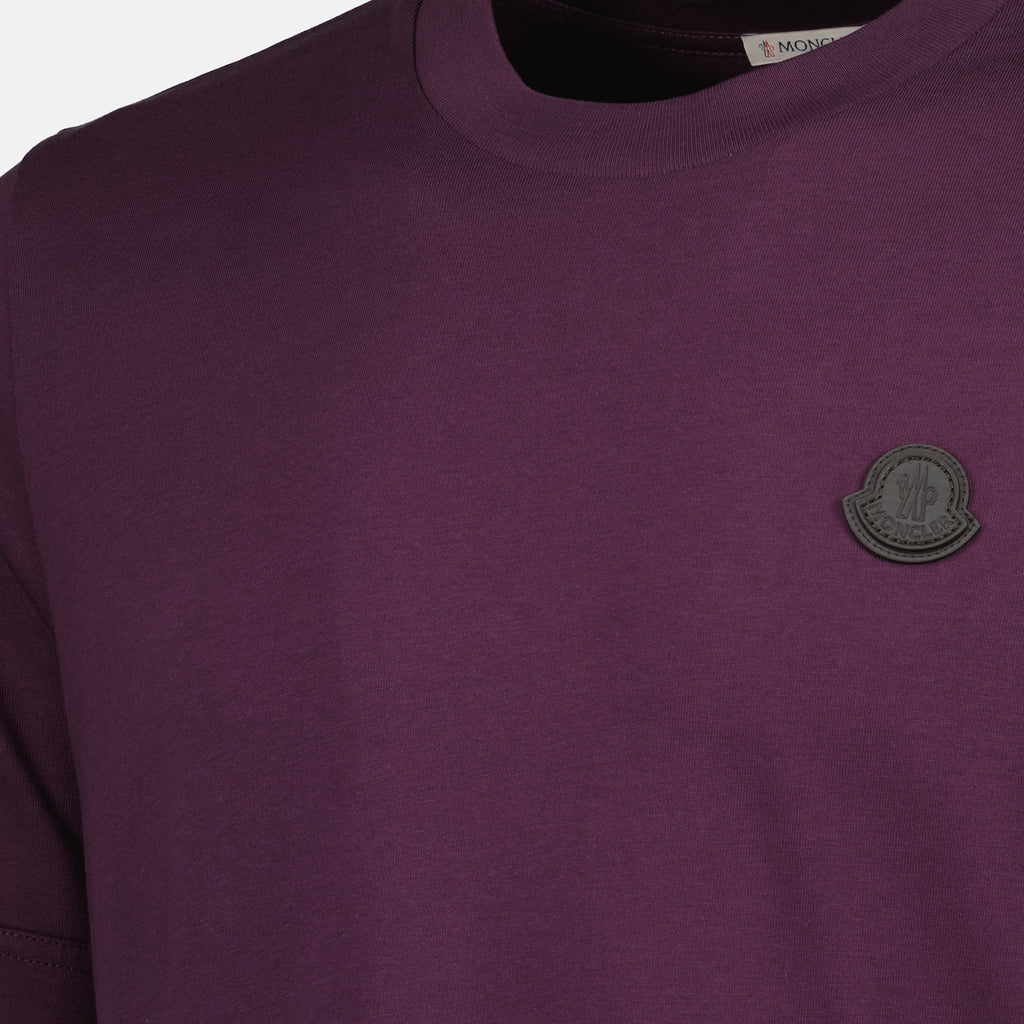 Image de l'article T-shirt à logo en cuir de la marque Moncler pour Homme - Saison Automne-Hiver 2025 - Vue détaillée_3