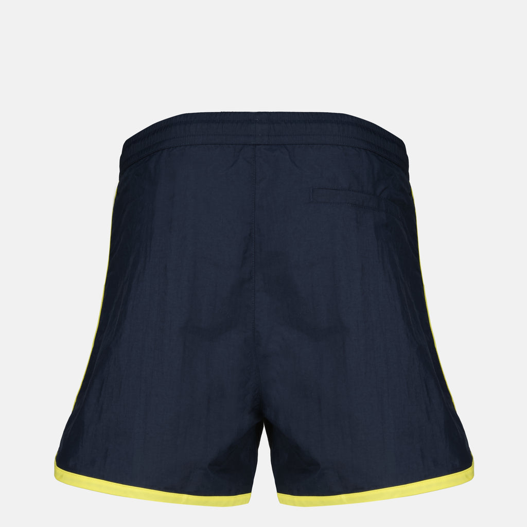 Drole De Monsieur의 남성용 해변 파란색 나일론 팜트리 수영 반바지 이미지 - 2026년 봄-여름 - 후면 보기