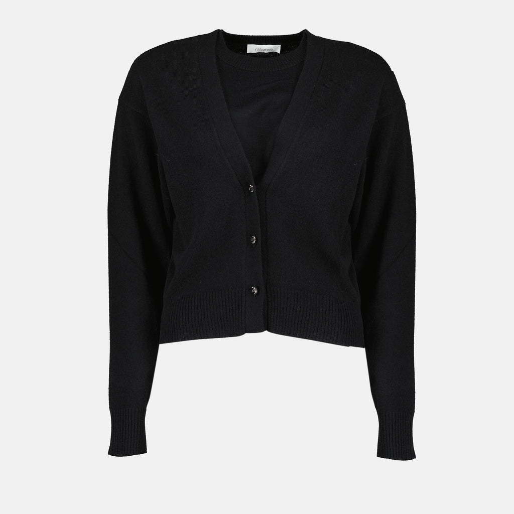 Image de l'article Pull en laine de la marque Rabanne pour Femme - Saison Automne-Hiver 2025 - Vue de Dos