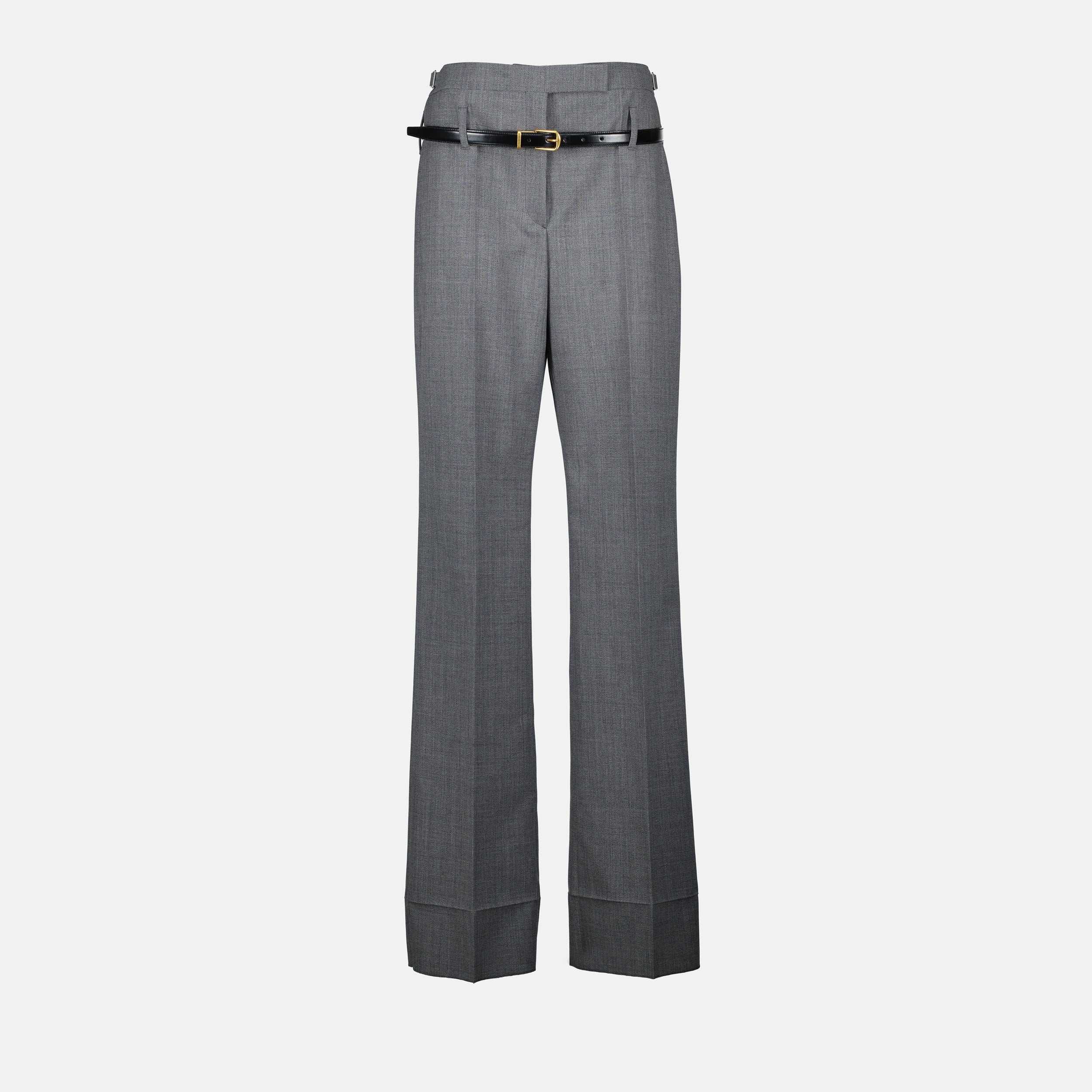 Pantalons Pantalon gris en laine Prada Gris Femme