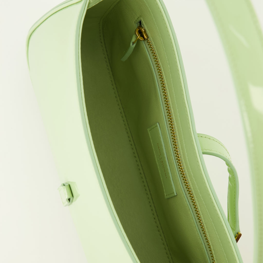 Image de l'article Sac Le 5 à 7 en cuir verni bleu de la marque Saint Laurent pour Femme - Saison Printemps-Été 2026 - Vue détaillée_3