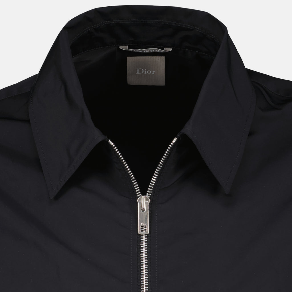 Vestes Camicione Nero con Zip e Fibbia Dior Noir Homme