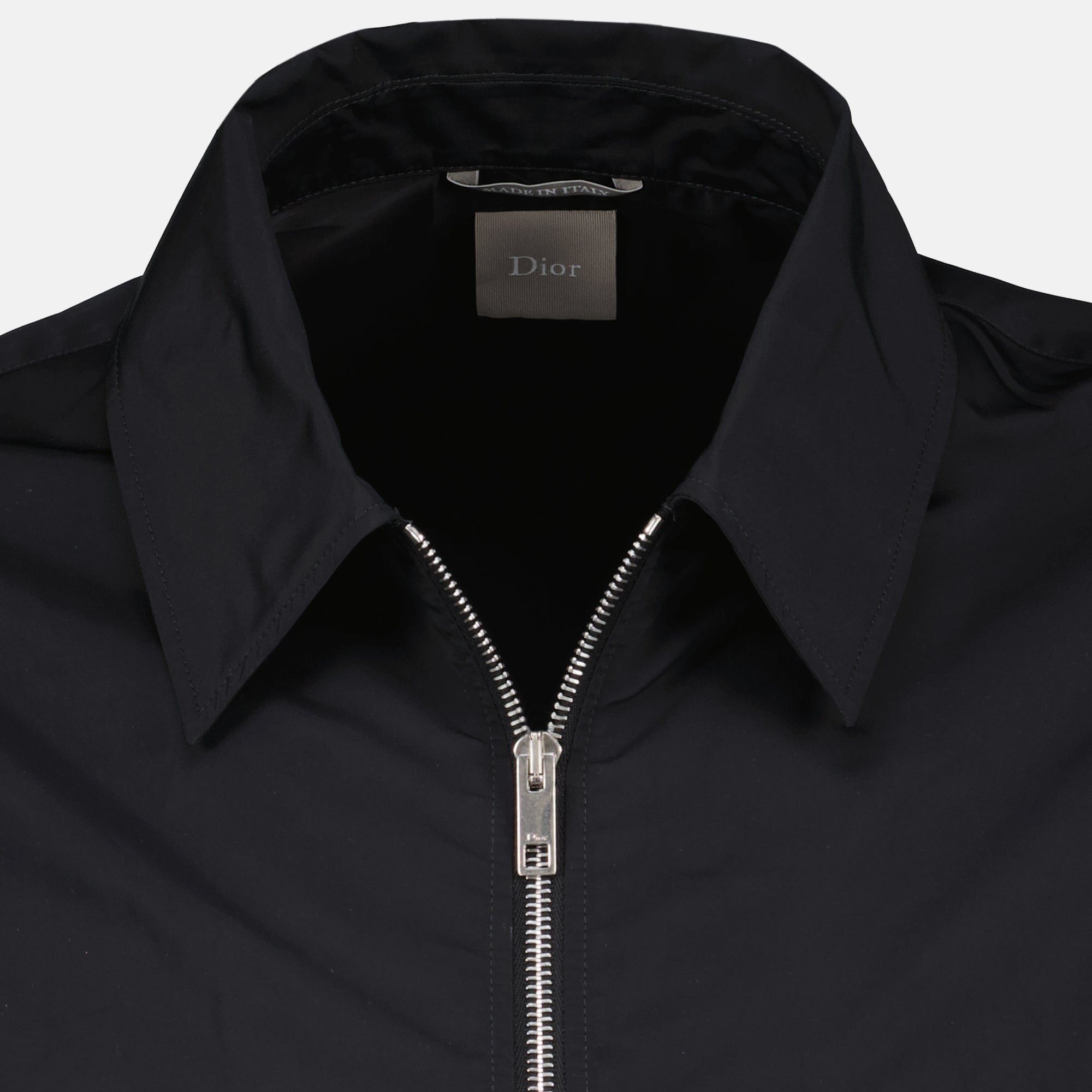 Vestes Camicione Nero con Zip e Fibbia Dior Noir Homme