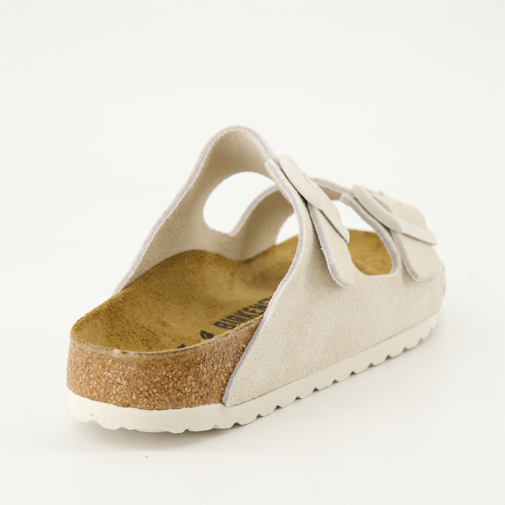 Sapatos abertos Chinelos Arizona Birkenstock Bege Femme