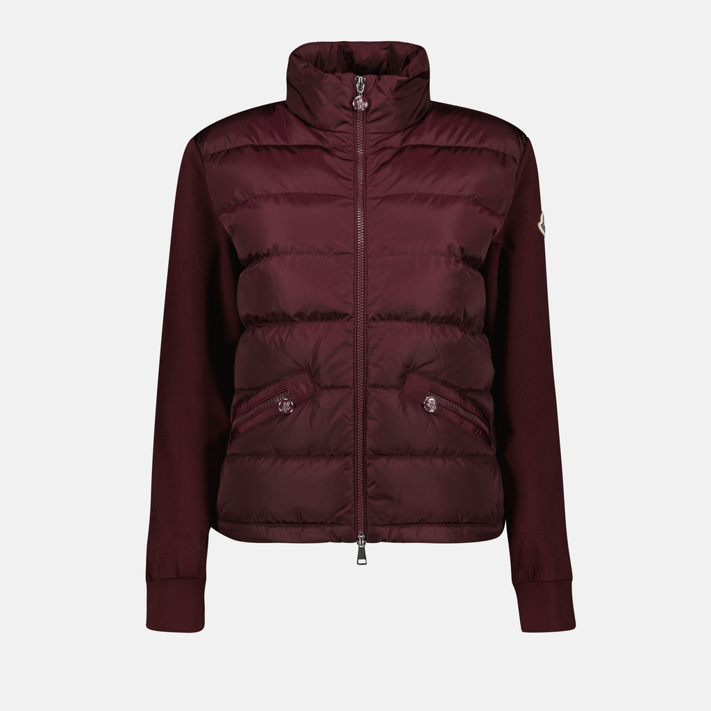 Vestes Veste bi-matière matelassé Moncler Bordeaux Femme