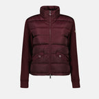 Vestes Veste bi-matière matelassé Moncler Bordeaux Femme