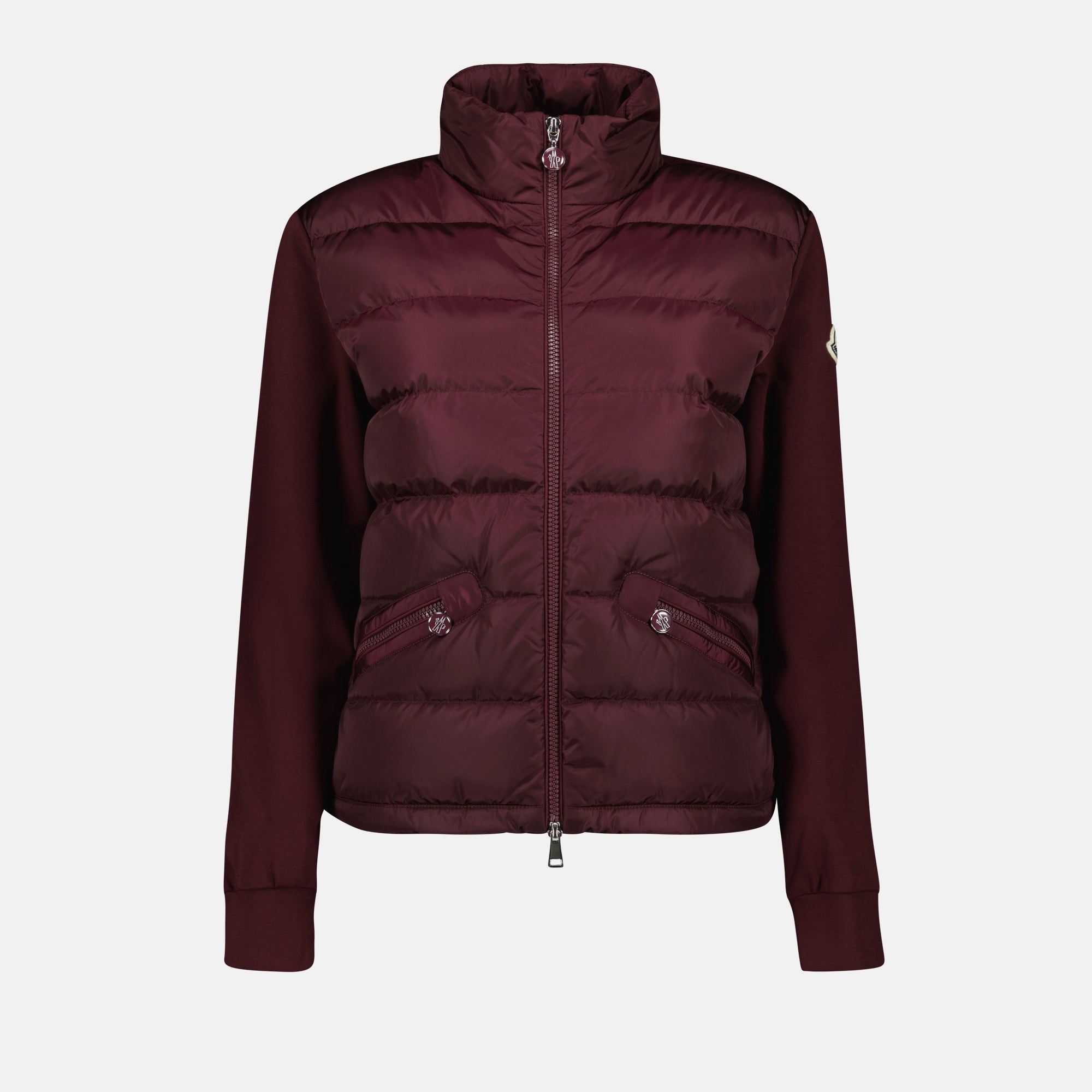 Vestes Veste bi-matière matelassé Moncler Bordeaux Femme