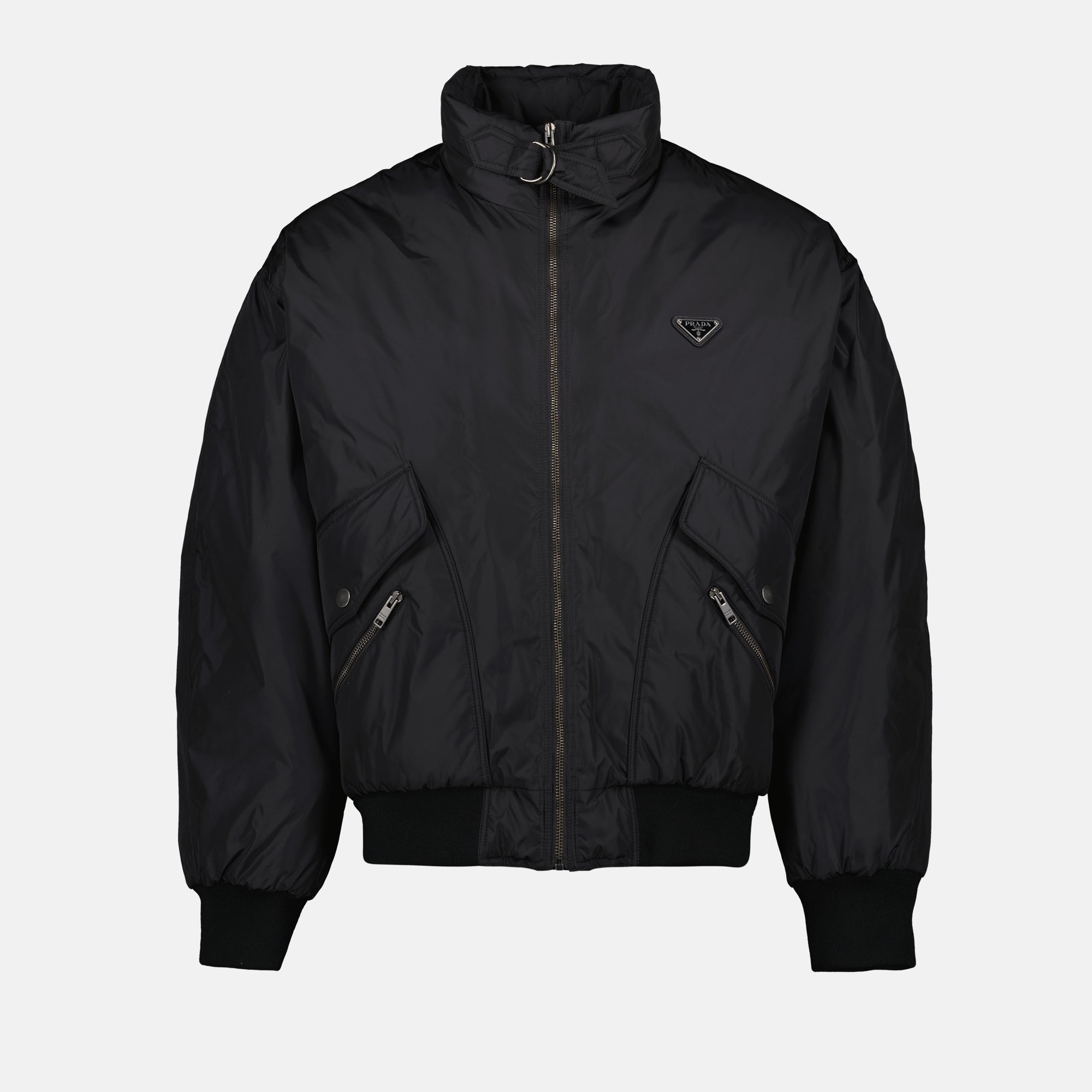 Manteaux Doudoune en Re-nylon Prada Noir Homme