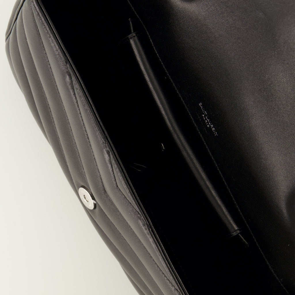 Sacs à main et épaule ルル 中型 ブラック レザー バッグ Saint Laurent Noir Femme