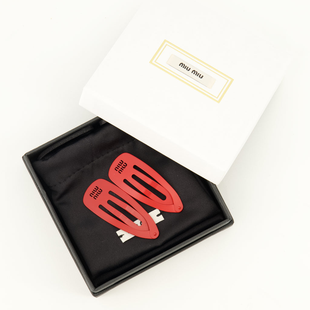 Chapeaux, casquettes et bonnets Fermi Capelli in Metallo Rosso Miu Miu Rouge Femme