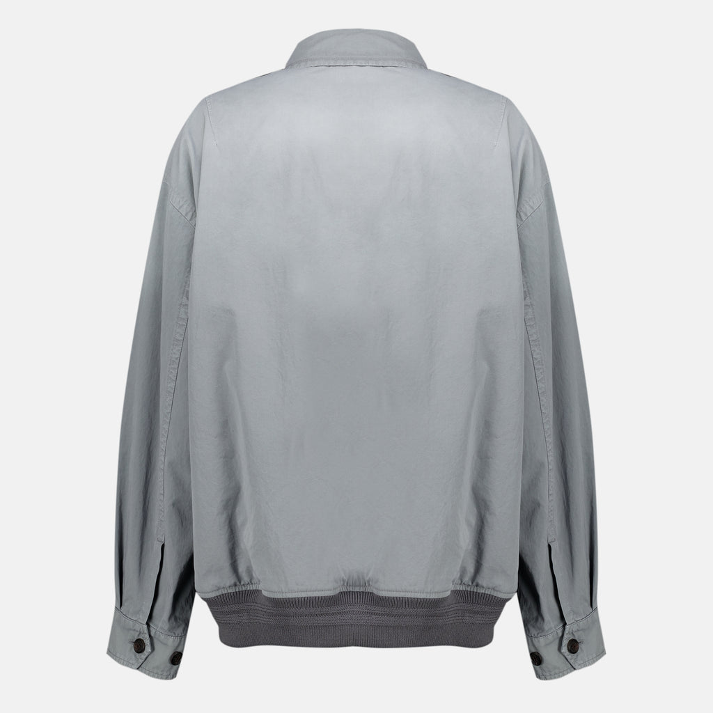 Vestes Blouson en sergé vieilli gris Miu Miu Gris Femme