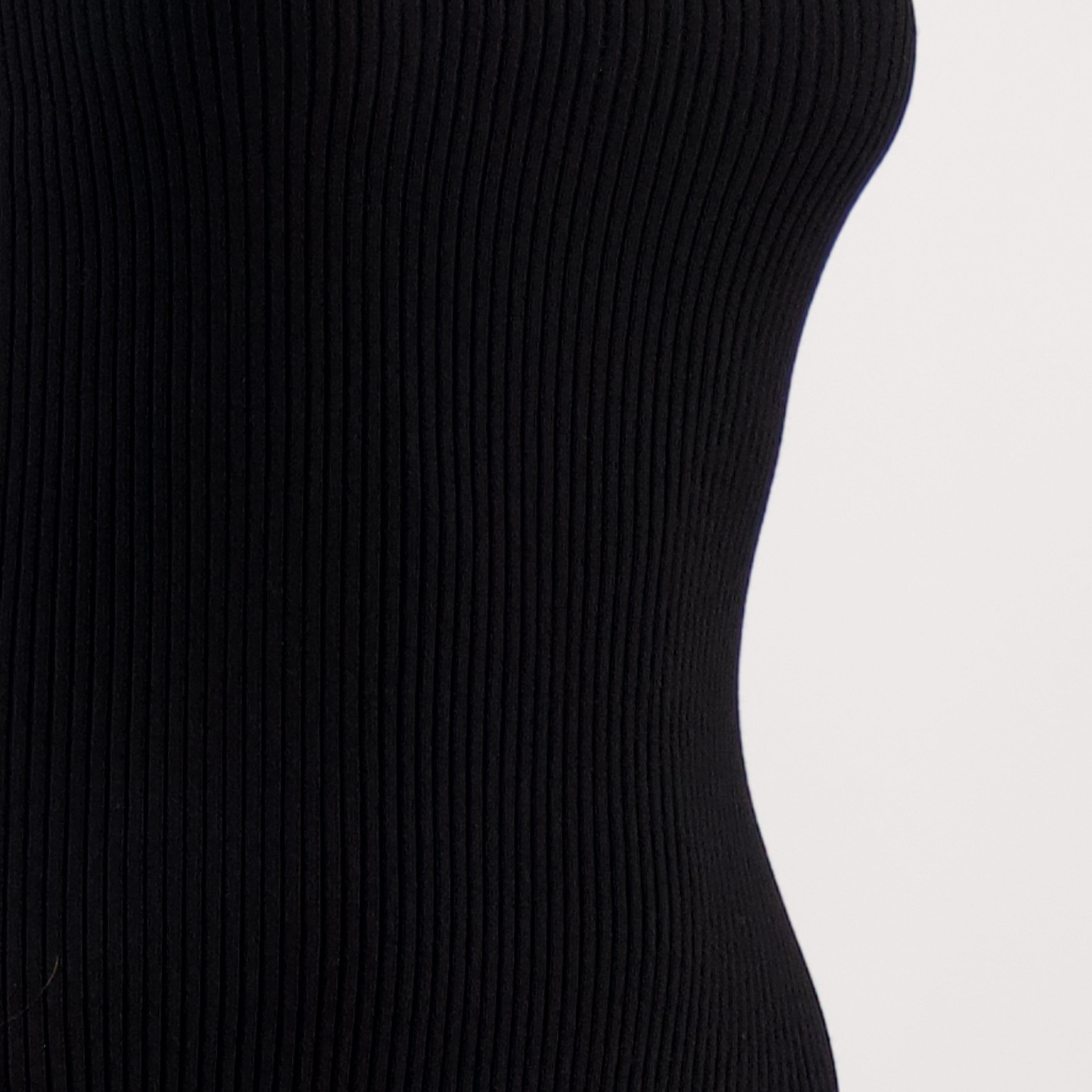 Image de l'article Robe noir côtelé de la marque Patou pour Femme - Saison Printemps-Été 2026 - Vue détaillée_2