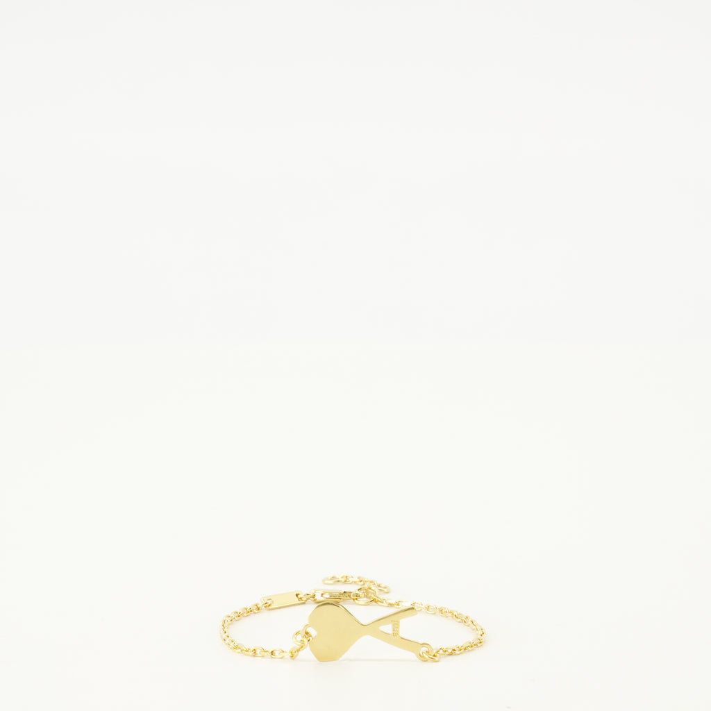 Image de l'article Bracelet AMI de coeur doré de la marque Ami PARIS pour Unisex - Saison Printemps-Été 2026 - Vue de Face